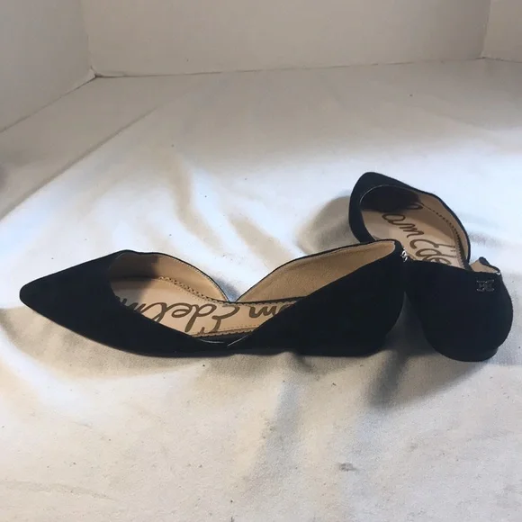 Sam Edelman Rodney Women’s Black Suede Slip On Pointy Toe Ballet Flats Size 8